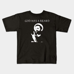 God has a beard Kids T-Shirt